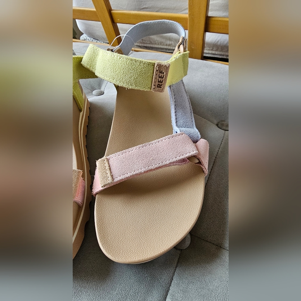 Reef Suede Platform Sandals - meringue - Picture 2 of 7